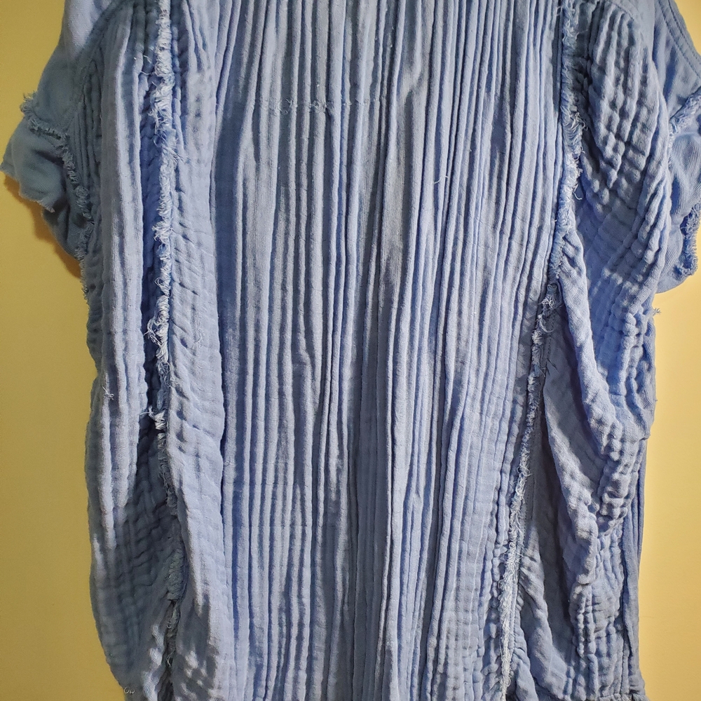 We The Free Light Blue Textured Shirt - Picture 14 of 16